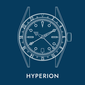 Lorier Hyperion Series II (Miyota) owner's manual button - illustrated case diagram