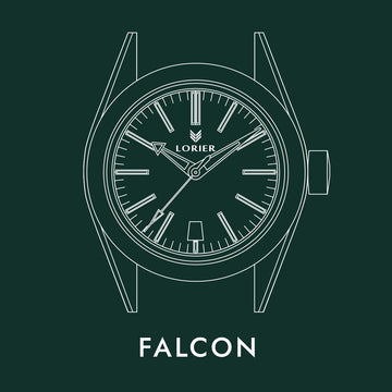 Lorier Falcon Series I owner's manual button - illustrated case diagram