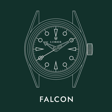 Lorier Falcon Series II owner's manual button - illustrated case diagram